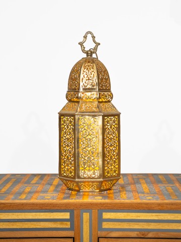 Saji - Brass Electric Lantern